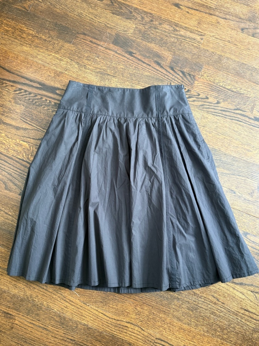 Theory Black Pleated Circle Skirt